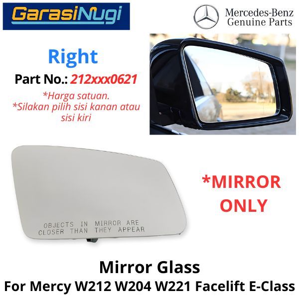Mirror Glass Mercy W212 W204 W221 Cermin Kaca Spion Depan C200 E250 S300