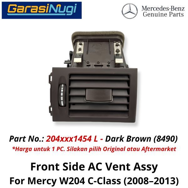 Front AC Mercedes W204 Vent Grille Cover Kisi Grill Pendingin Depan Assembly C200 08-13
