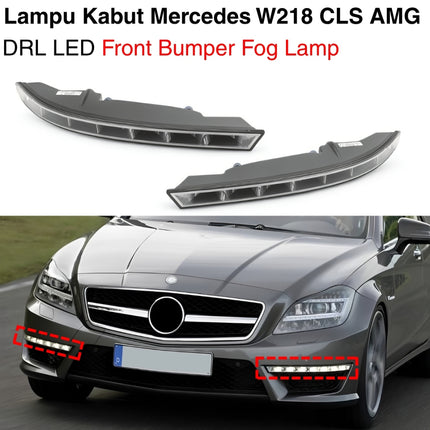 Fog Lights Lampu Kabut Bumper LED DRL Mercedes W218 Pre-FL CLS 63 AMG