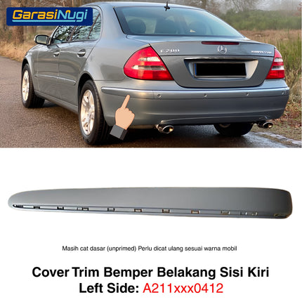 Bumper Trim Mercedes W211 Pre-FL Rear Cover Penutup Bemper Belakang E200