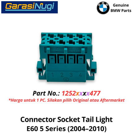 Connector Tail Light For BMW E60 Socket Soket Rumah Konektor Rangkaian Lampu Bagasi Belakang 520 2004-2010