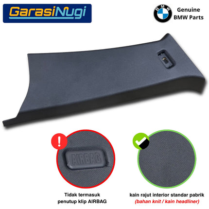 Pillar Trim Kolom C BMW E83 Panel Interior Bangku Belakang Rear Cover Gray Beige Original X3