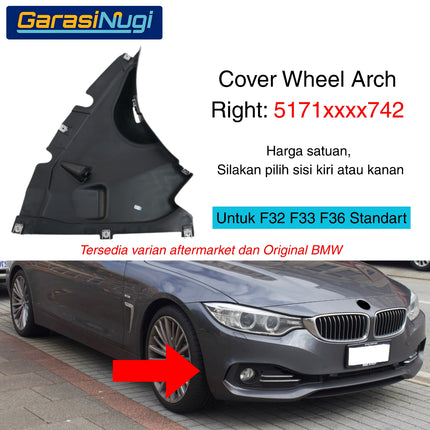 Spakbor Kolong Roda Depan BMW F32 F33 F36 Front Wheel Arch Cover Fender Liner 428 440