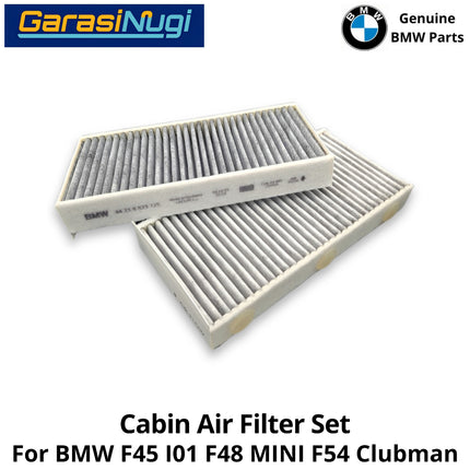 Active Charcoal For BMW F45 I01 F48 Cabin Air Filter Set Saringan Udara AC 220 i3 X1