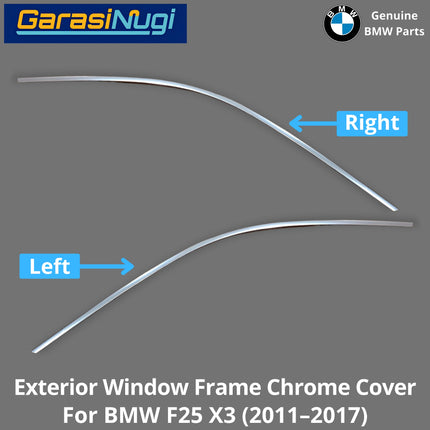 Exterior Window For BMW F25 Door Frame Cover Eksterior Penutup Bingkai Jendela X3 2011-2017