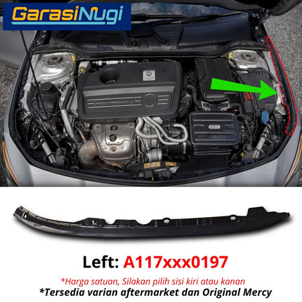 Sealing Side Mercedes W117 Trim Samping Kap Mesin Engine Hood Mercy CLA 180 CLA 200