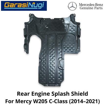 Rear Engine Mercy W205 Shield Under Cover Floor Deck Pelindung Kolong Belakang Mercedes C200 C300 (2014–2021)