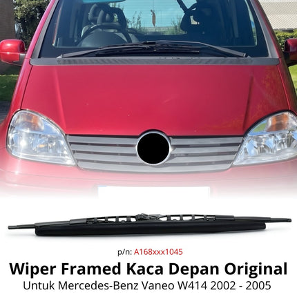 Mercedes Vaneo Wiper Framed Bracketed Front Window Kaca Depan Original W414 2002 - 2005