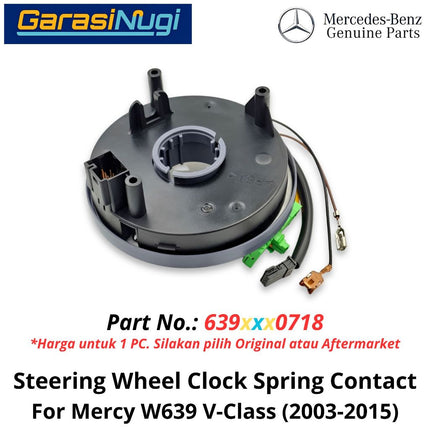 Steering Wheel Mercy W639 Clock Spring Contact Selip Pegas Jam Roda Kemudi Mercedes Vito Viano (2003-2014)