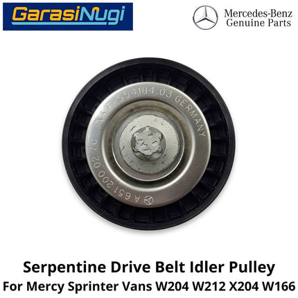 Serpentine Drive Belt Mercy W204 W212 X204 W166 Idler Pulley Katrol Penggerak Sabuk Mercedes C200 E200 ML