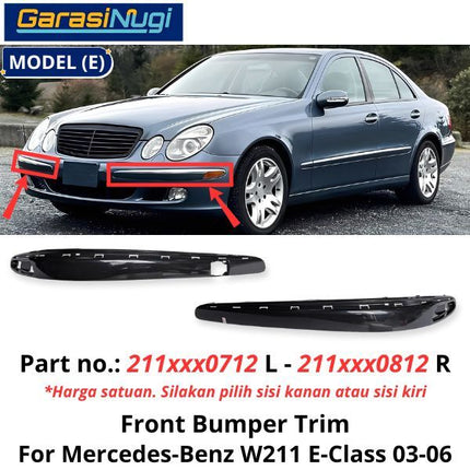 Bumper Trim Mercy W211 Pre-FL Front Cover Penutup Bemper Depan E240