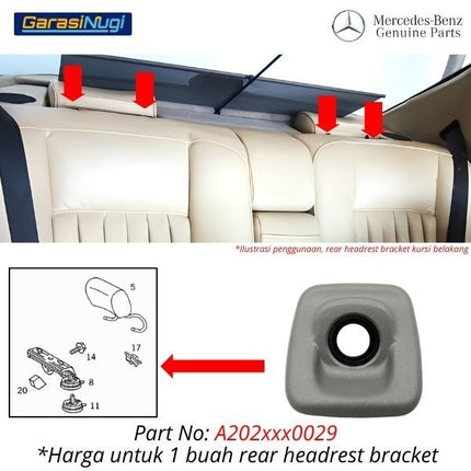 Cover Headrest Bracket Mercy W202 W210 Breket Sandaran Kursi Belakang C180