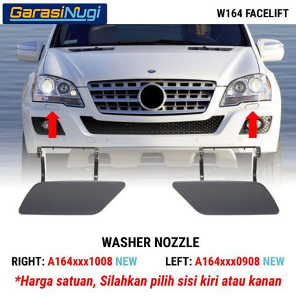 Nozzle Washer Mercy W164 Cover Bumper Tutup Lampu Depan ML