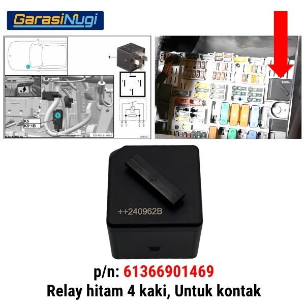Relay For F10 E46 E60 E90 Sekring Contact Hitam Original BMW 61366901469