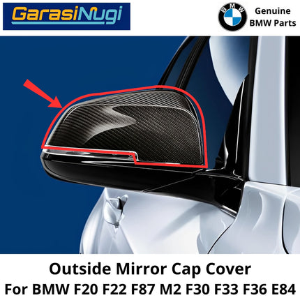 Outside Mirror BMW F20 F30 F32 E84 Cover Cap Penutup Kaca Spion Carbon Fiber Bingkai Luar 120 320 420 X1