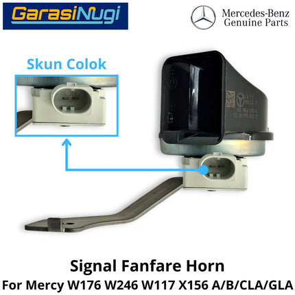 Electric Horn Signal Mercy W176 W246 W117 X156 Fanfare High and Low Note Terompet Klakson Mercedes A200 B180 GLA
