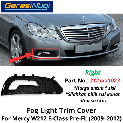Fog Trim Mercy W212 Pre-FL Bumper Cover Lampu Kabut Avantgarde Standard Mercedes E200