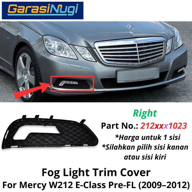 Fog Trim Mercy W212 Pre-FL Bumper Cover Lampu Kabut Avantgarde Standard Mercedes E200