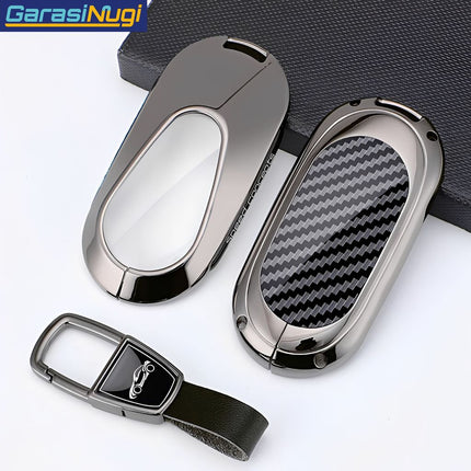 Key Case For Mercedes W207 Sarung Kunci Metal Gun Carbon Short Keychain