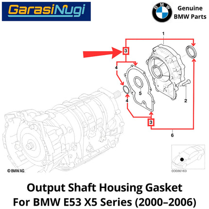 Automatic Transmission For BMW E53 Output Shaft Housing Gasket Poros Keluar Transmisi Otomatis X5