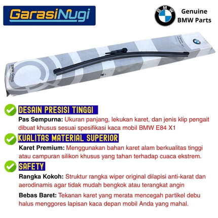 Original Wiper Belakang BMW E84 Frameless Blade Rear Window X1 2009 - 2015