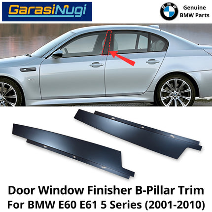 Exterior Door For BMW E60 E61 B-Pillar Window Trim Lis Pintu Jendela Luar Depan Belakang 530 550