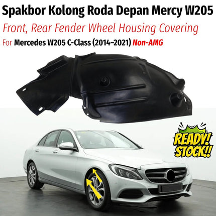 Front Fender Mercy W205 Spakbor Dalam Roda Depan Bagian Belakang Wheelarch Penutup Lumpur C200