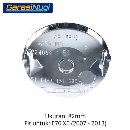 Logo Pintu Bagasi BMW E70 Rear Trunk Badge Emblem Belakang Ukuran 82mm Timbul 2007 - 2013 X5