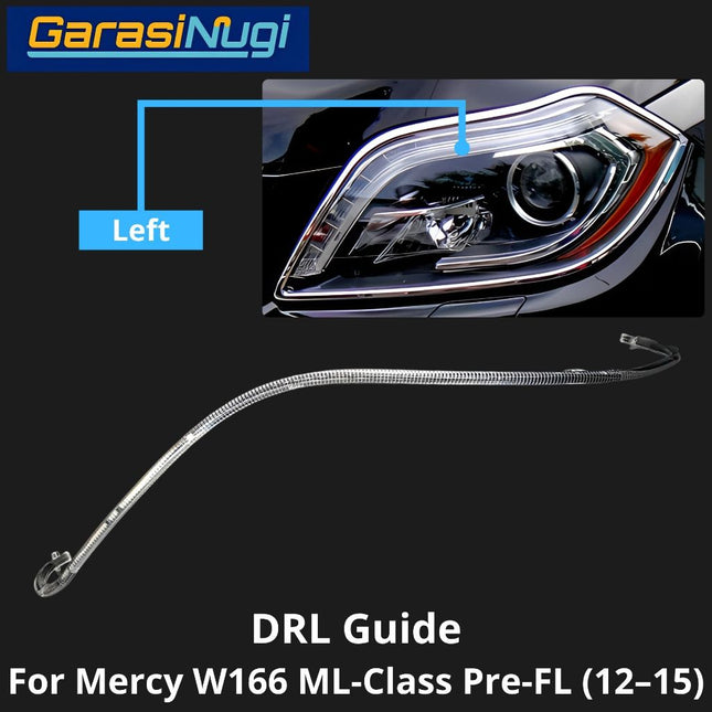 Sein DRL Guide Mercy W166 Pre-Facelift LED Eyebrow Light Lampu Alis Mercedes ML (2012–2015)