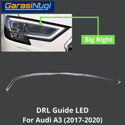 DRL Guide AUDI A3 LED Angel Eyebrow Light Lampu Senja (2017-2020)