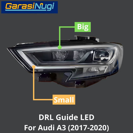 DRL Guide AUDI A3 LED Angel Eyebrow Light Lampu Senja (2017-2020)