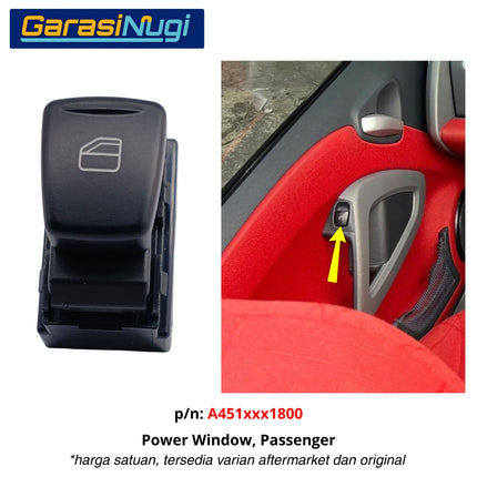 Power Window Jendela Smart Fortwo Gen 2 Original W451 Coupe Cabrio 2007 - 2015