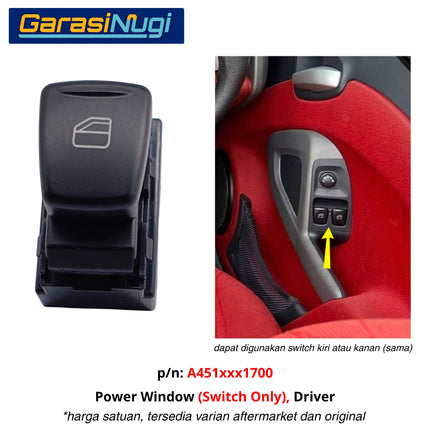 Power Window Jendela Smart Fortwo Gen 2 Original W451 Coupe Cabrio 2007 - 2015