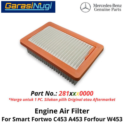 Engine Air Filter Smart Fortwo C453 A453 W453 Filter Udara Mesin (2014-2024)