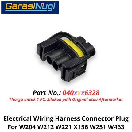 2-Pin Electrical Wiring Mercy W204 W212 W117 X156 Harness Connector Plug Konektor Kabel Lampu Kabut Depan Mercedes C200 E200 CLA