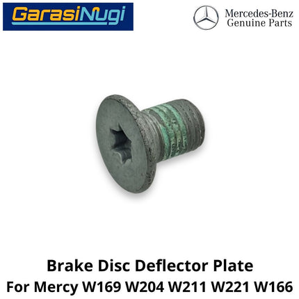 Brake Disc Mercy W169 W204 W211 W166 Screw Deflector Plate Sekrup Cakram Rem Mercedes A150 C200 E200