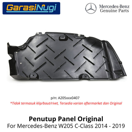 Mercedes W205 Cover Plastik Kolong Belakang Kanan Rear Underbody Cover Original C200 C300
