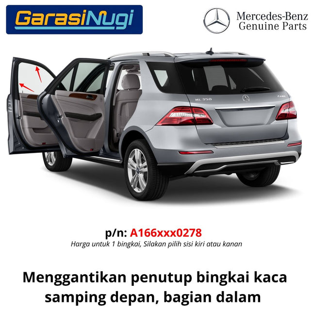 Window Frame Mercedes W166 Bingkai Pintu Kaca Samping Depan Original ML GL GLE