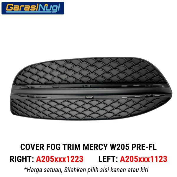 Cover Fog Trim Mercy W205 Pre-Facelift Cover Bracket Lampu Kabut C200