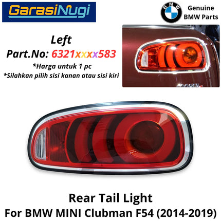Tail Light For MINI Clubman F54 Assembly Talang Air Lampu Rem Belakang 2014 - 2019