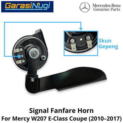 Electric Horn Signal Mercy W207 Fanfare High and Low Note Terompet Klakson Mercedes E250 E350