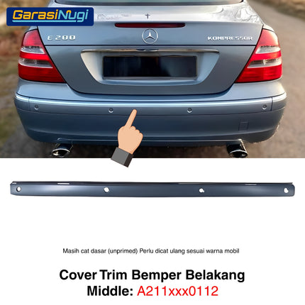 Bumper Trim Mercedes W211 Pre-FL Rear Cover Penutup Bemper Belakang E200
