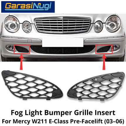 Front Grille Mercy W211 Bumper Cover Mesh Penutup Kisi Ventilasi Grill Elegance Mercedes E240
