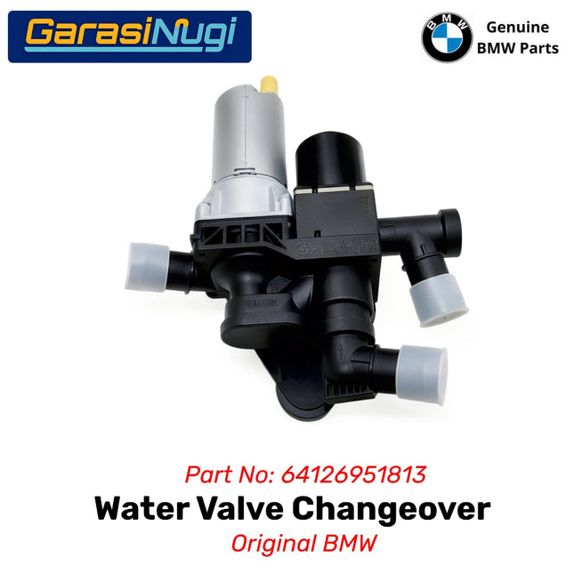 Water Valve Changeover BMW E90 Kran Pengubah Katup Heater AC Original 64126951813