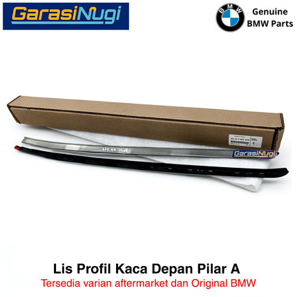 Lis Profil Kaca Depan BMW F15 F85 Drip Moulding Front Window Windshield Original Primed X5