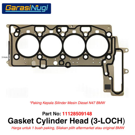 Gasket Cylinder Head BMW N47 F10 F30 E84 Paking Deksel Lubang 1 Original Mesin Diesel 11128509146 330 520