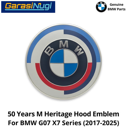 50 Years M Anniversary For BMW G07 F40 G20 F90 G30 Front Rear Emblem Logo Bagasi dan Kap Mesin X7 120 320 530