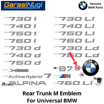 Emblem Roundel For Universal BMW Badge Hood Trunk Logo Bagasi dan Kap mesin 51148132375