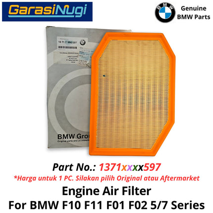 Air Filter For BMW F10 F11 F01 F02 Engine Intake Saringan Udara Mesin 520 730