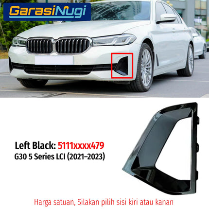 Cover Chrome BMW G30 LCI Luxury Line List Krom Saluran Udara Bemper Depan 520 540